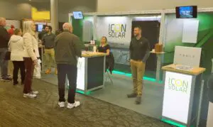 our solar panel booth at local events